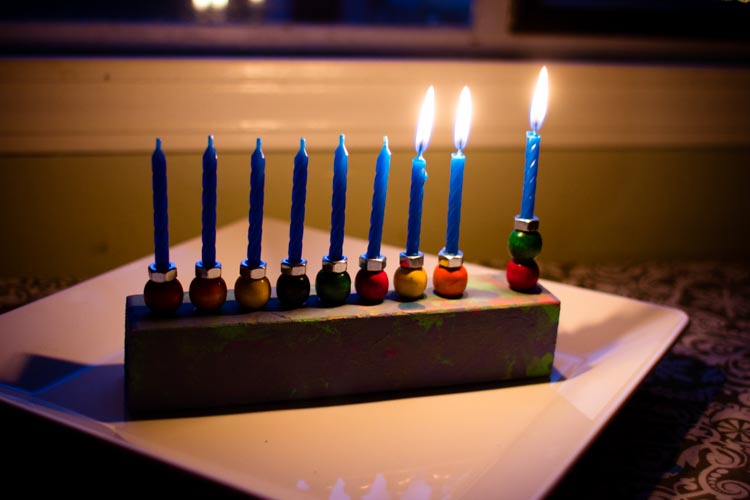 woodblock menorah 3 |www.sparklestories.com| martin & sylvia