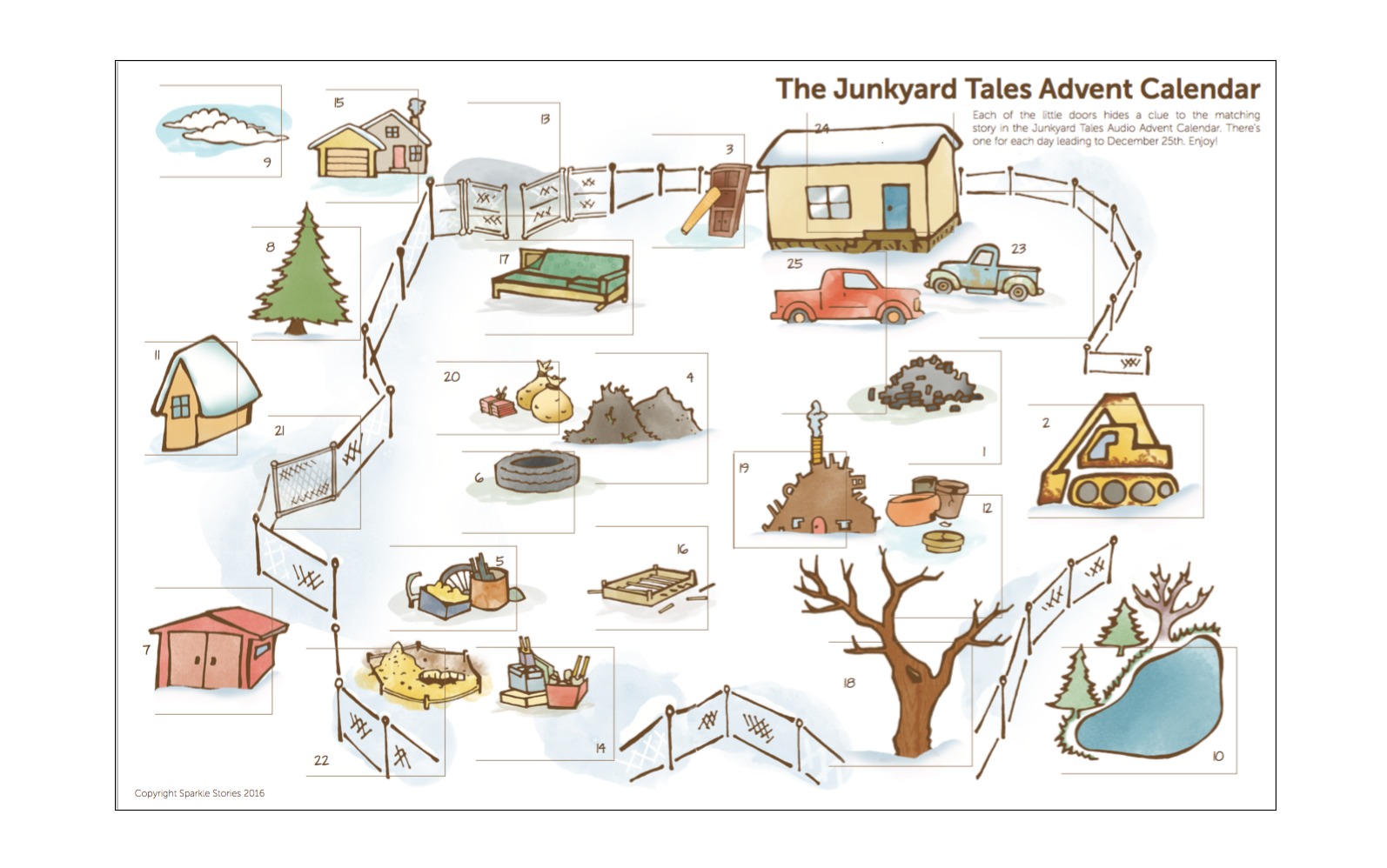 Junkyard Tales Printable Advent Calendar Header Image