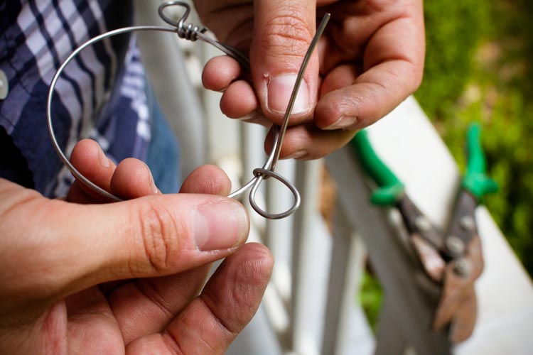 8 (wrap tail for second loop)