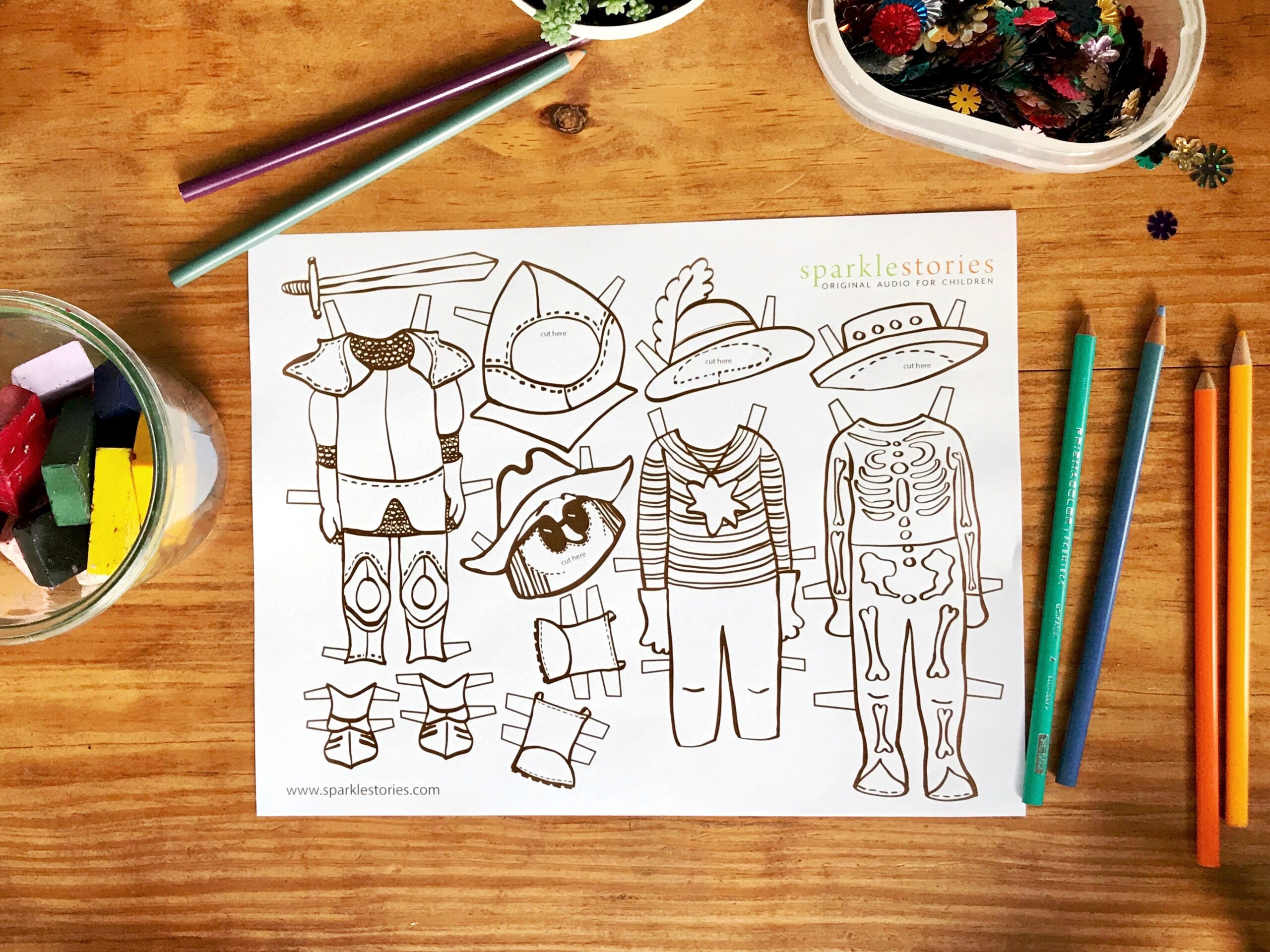 M&S Paper Dolls Halloween Costumes 1