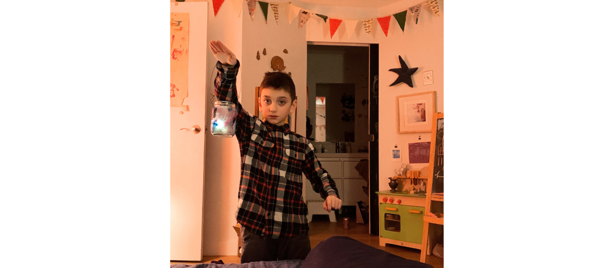 Blog- Japanese Paper Lantern Lit