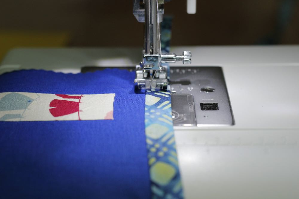 Sewing-the-Bunting-Together