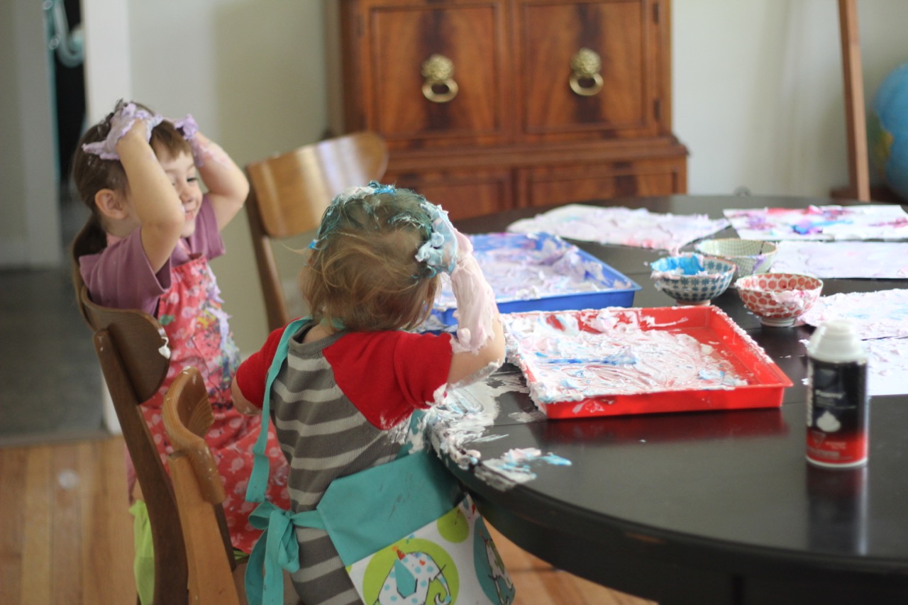mess-making-in-the-works-while-making-some-Magical-Marbled-Paper