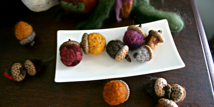 Felted Acorns