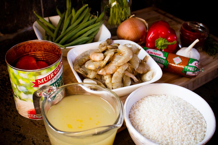 ingredients portioned out