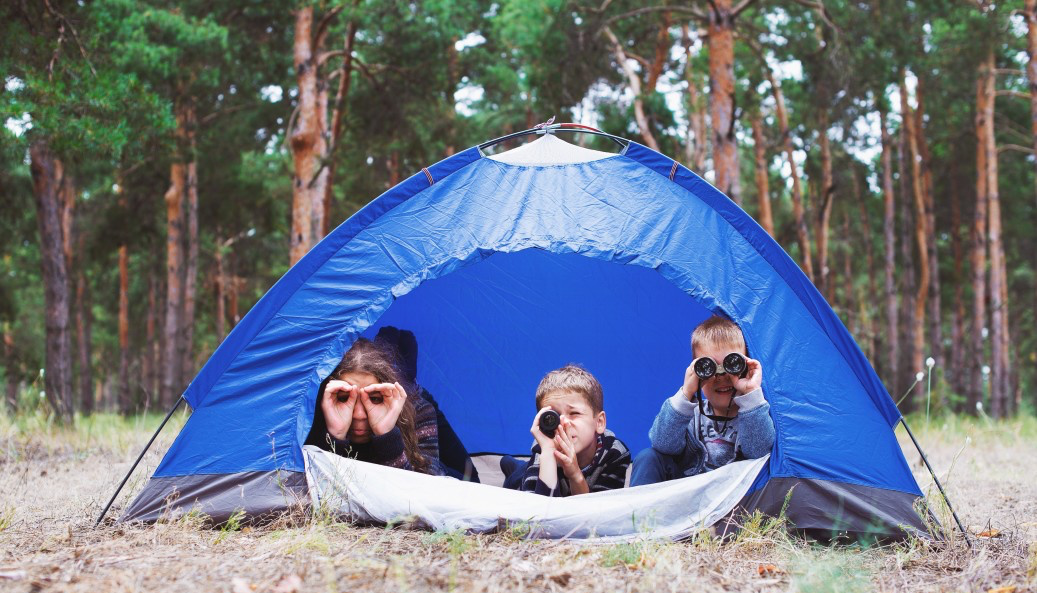 backyard camping banner