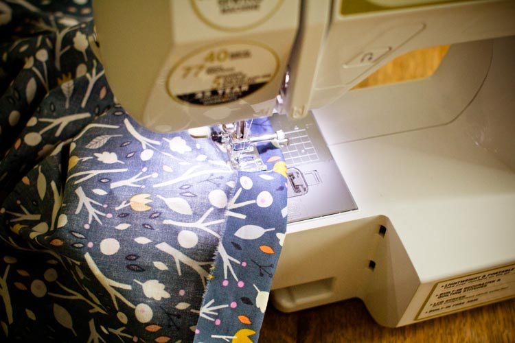 hemming the fabric