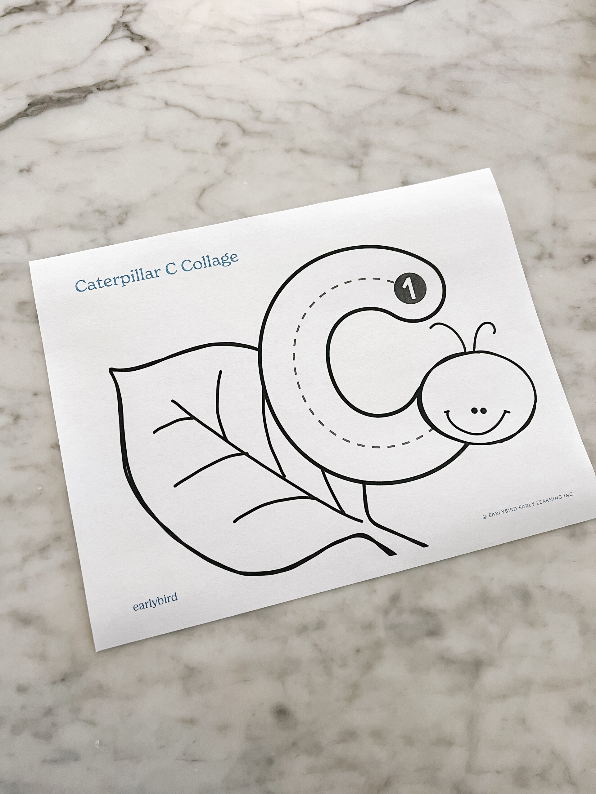 C is for Caterpillar Printable Example 